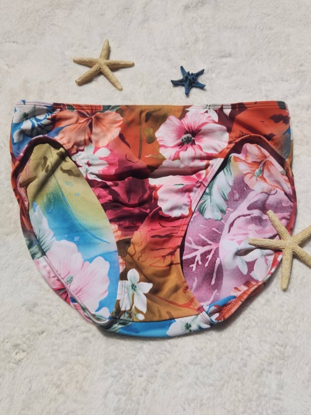 Size 12 Women's Floral Bikini Bottoms Bathing Suit Swimwear Beach Pool Swimming